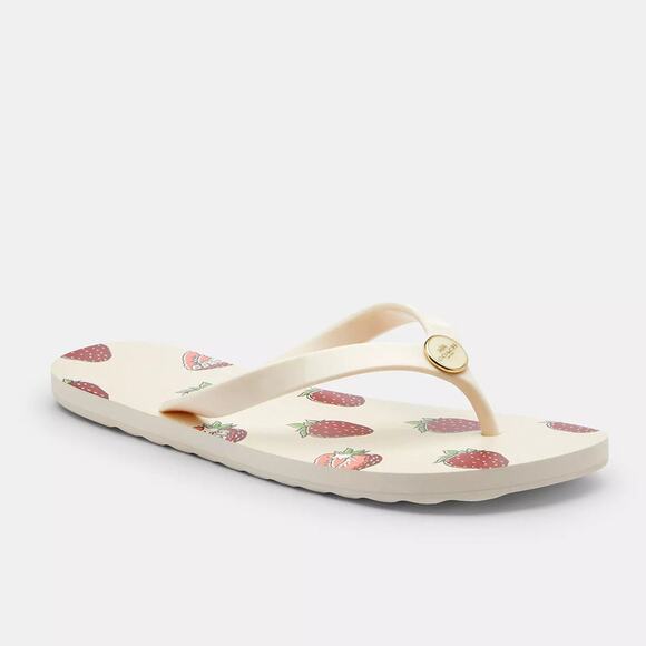 🍓Coach Zayn Flip Flop With Fruit Print 10 - Picture 2 of 8